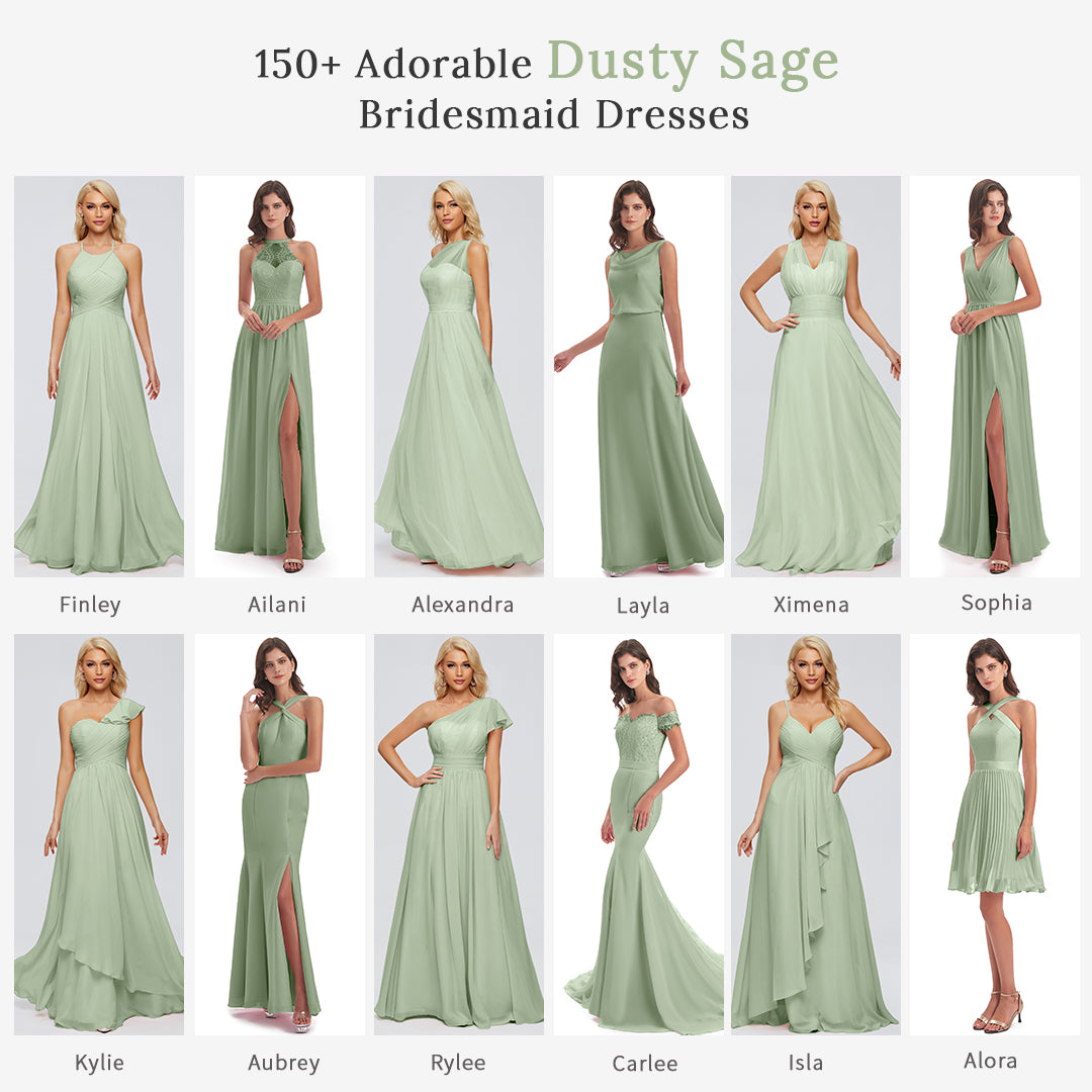 From $89 Dusty Sage Bridesmaid Dresses ...